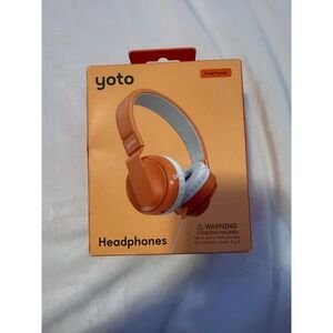 Yoto Headphones Fruit Punch Orange Wired Kids Safe Volume Limit Folding